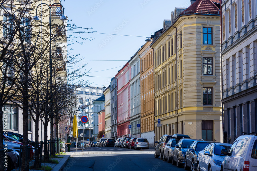 Typical example of Scandinavian architecture in the Grünerløkka area in Oslo