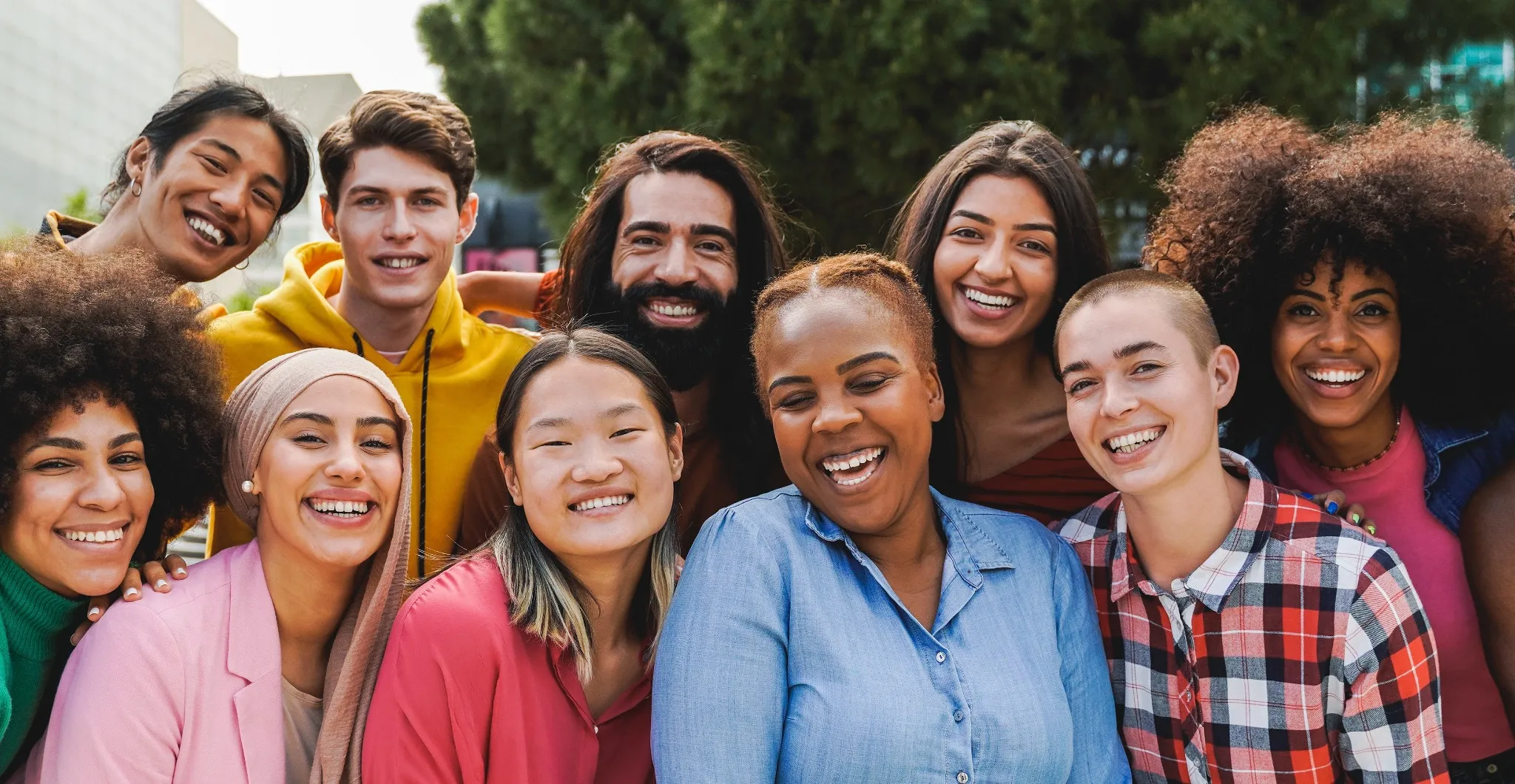 diverse group of young people