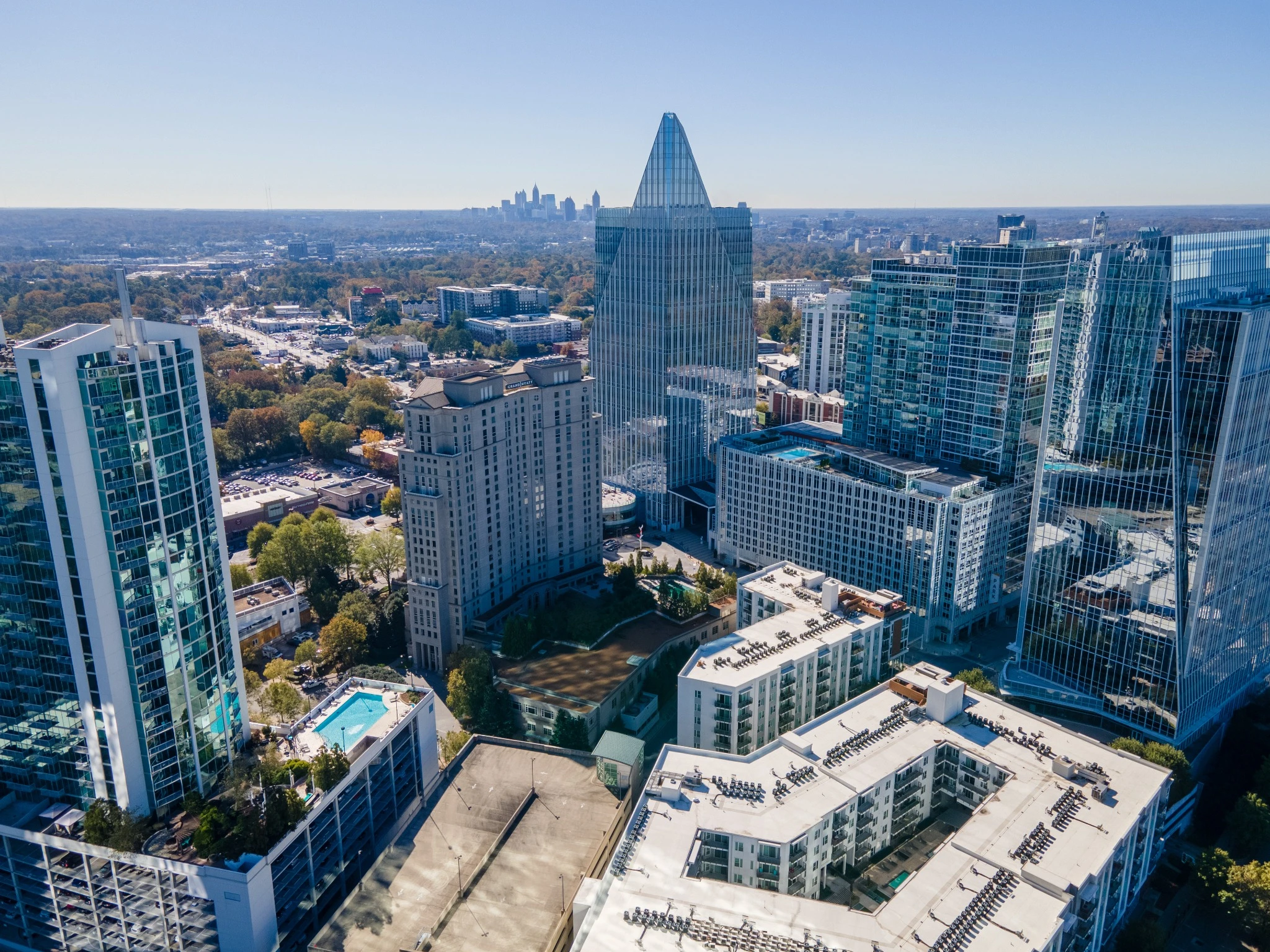 Buckhead Aerial View of the city