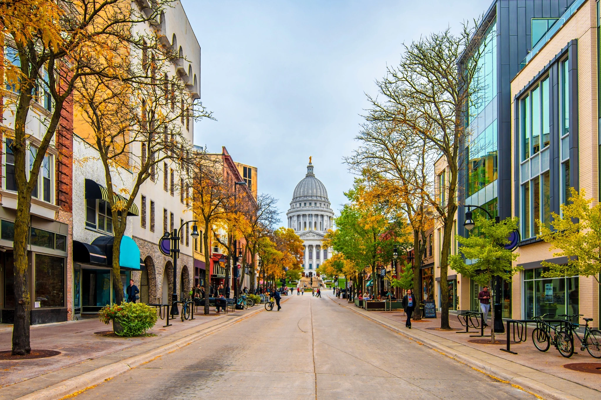 Wisconsin State Capitol view in Madison City of USA.