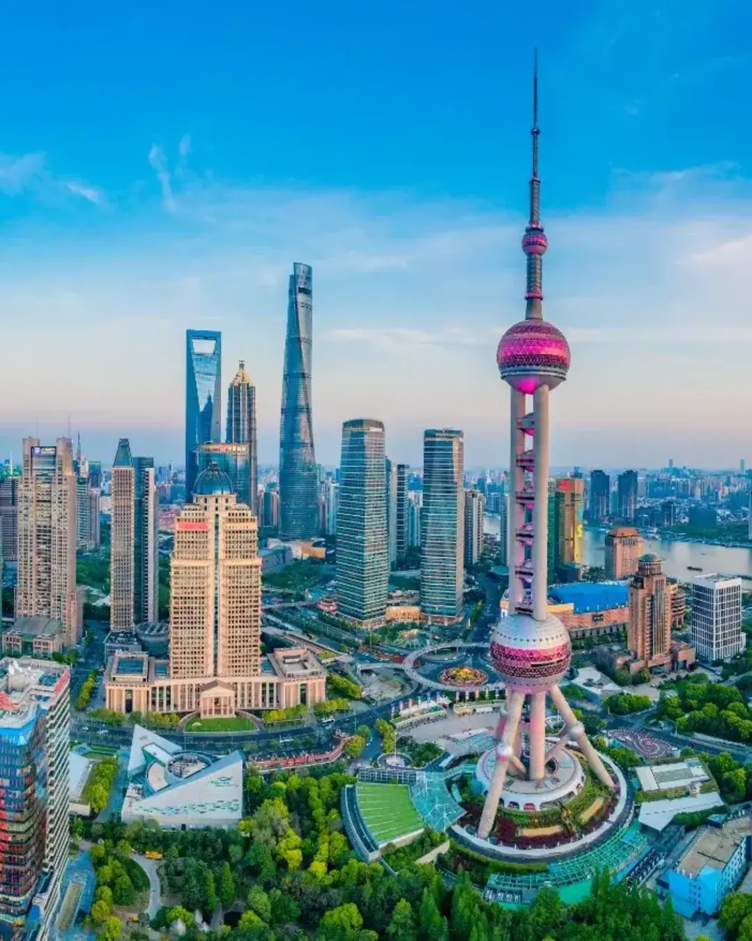 The city scenery of Shanghai, China