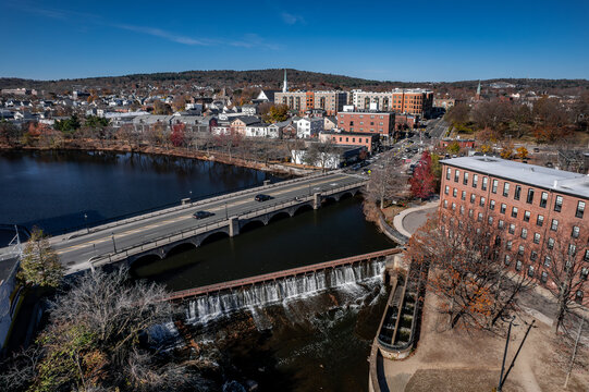 Aerial View of the bay in Waltham