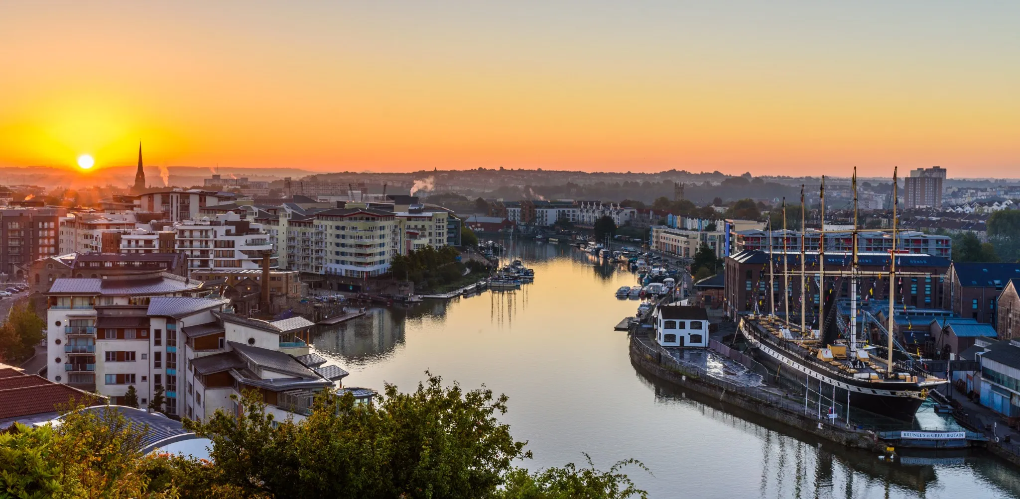 Bristol Harbourside at sunrise