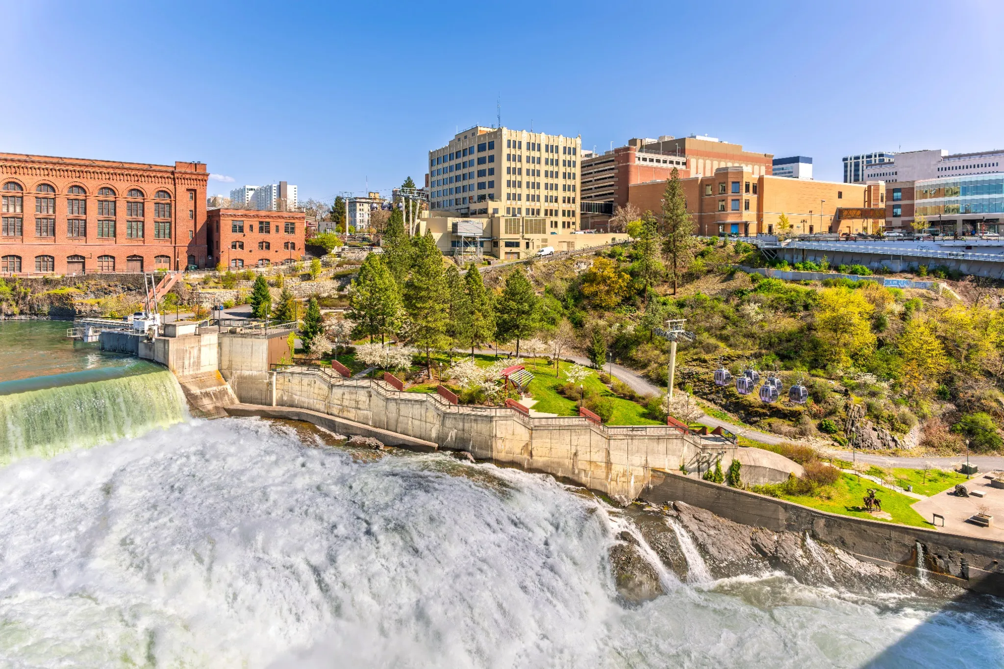 downtown spokane and the falls