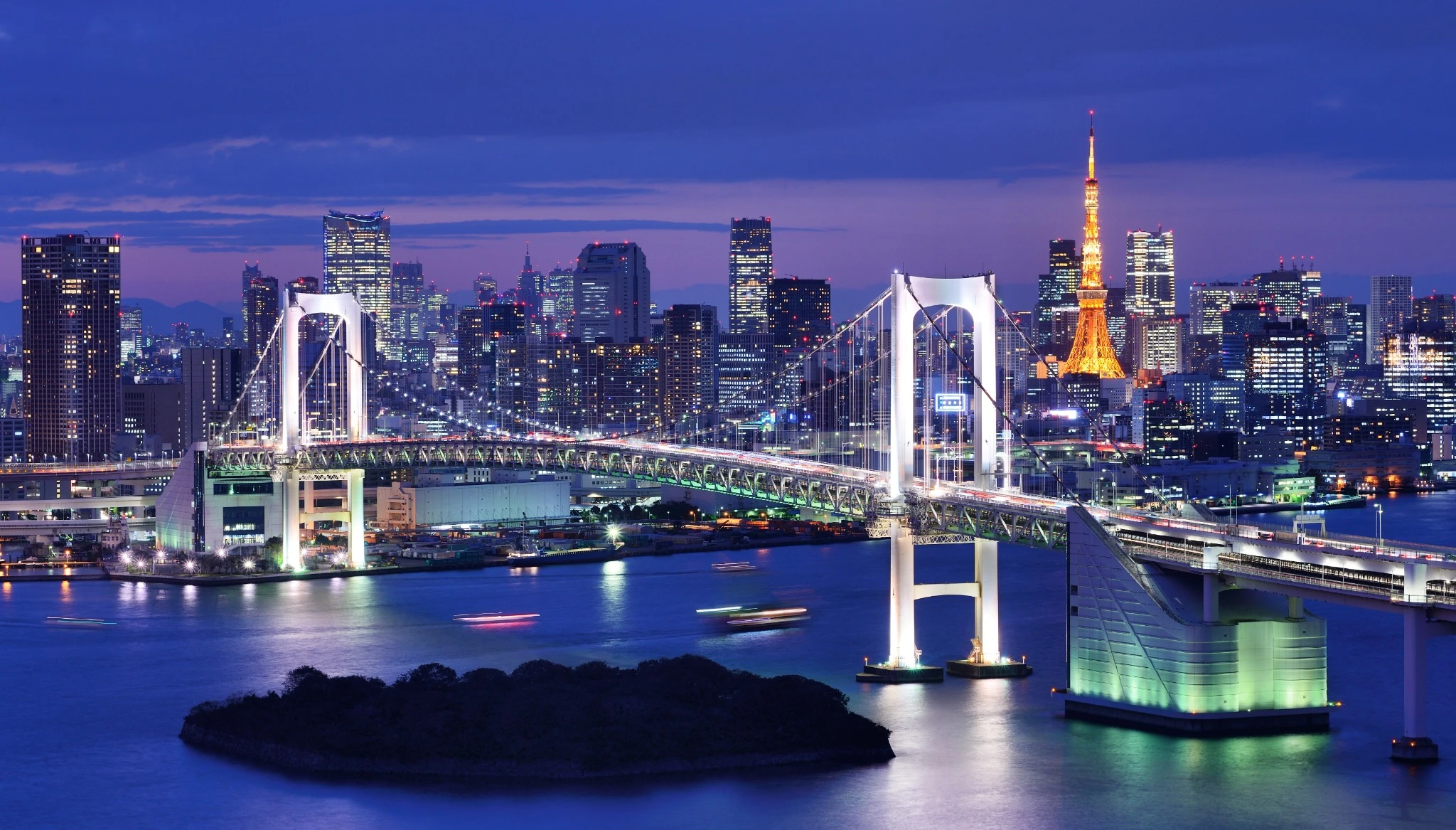 Tokyo Bay in the evening
