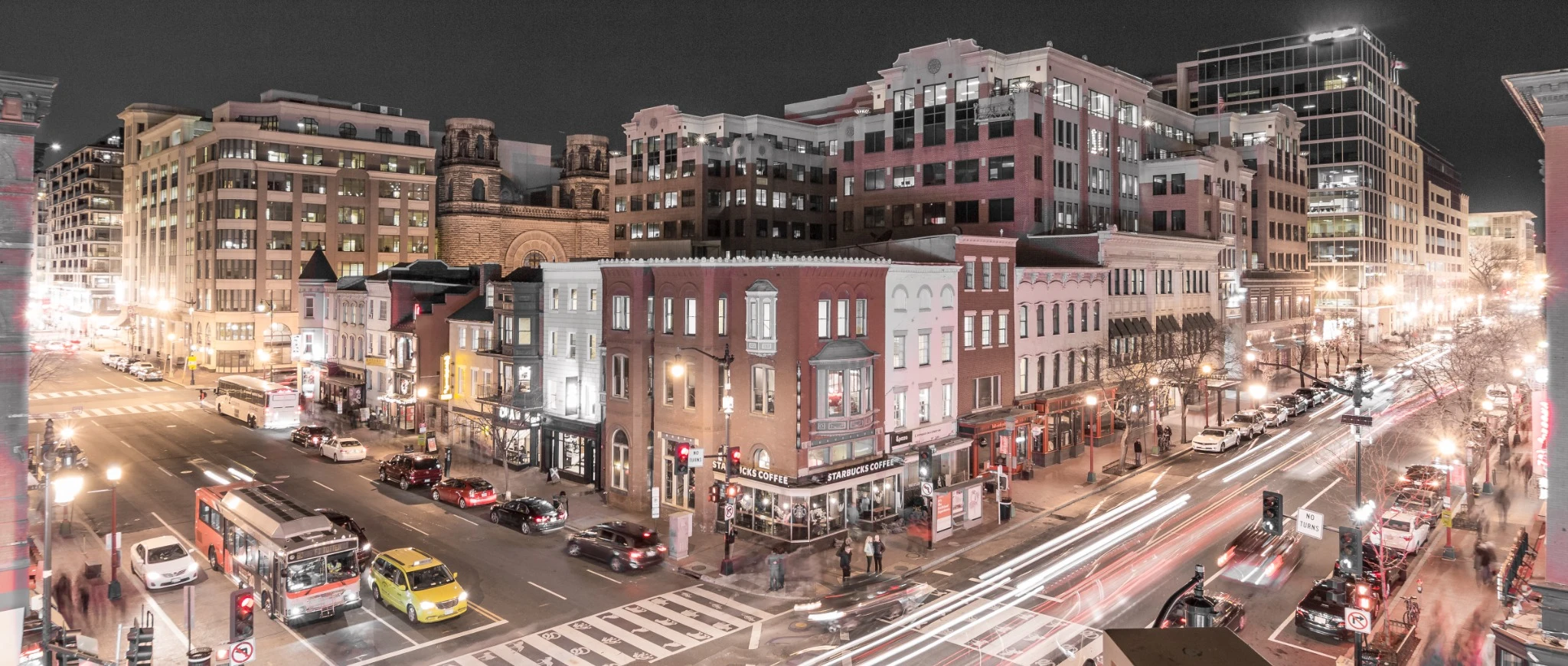 Virginia city downtown at night