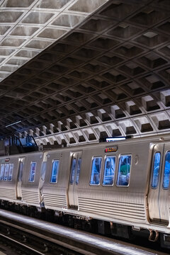 Metro Train at a stop
