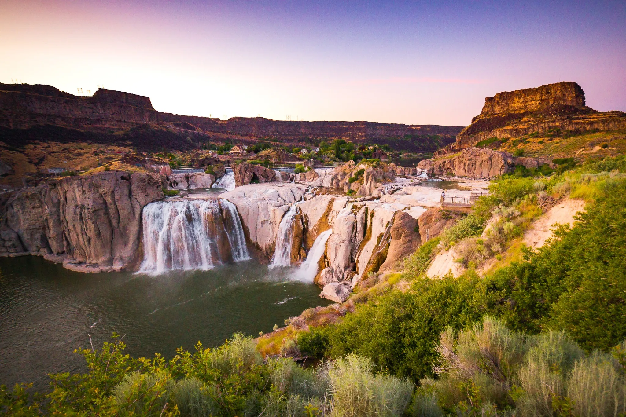 Colorful sunset and scenic panorama of Shoshone Falls, Twin Falls, Idaho, USA.jpg