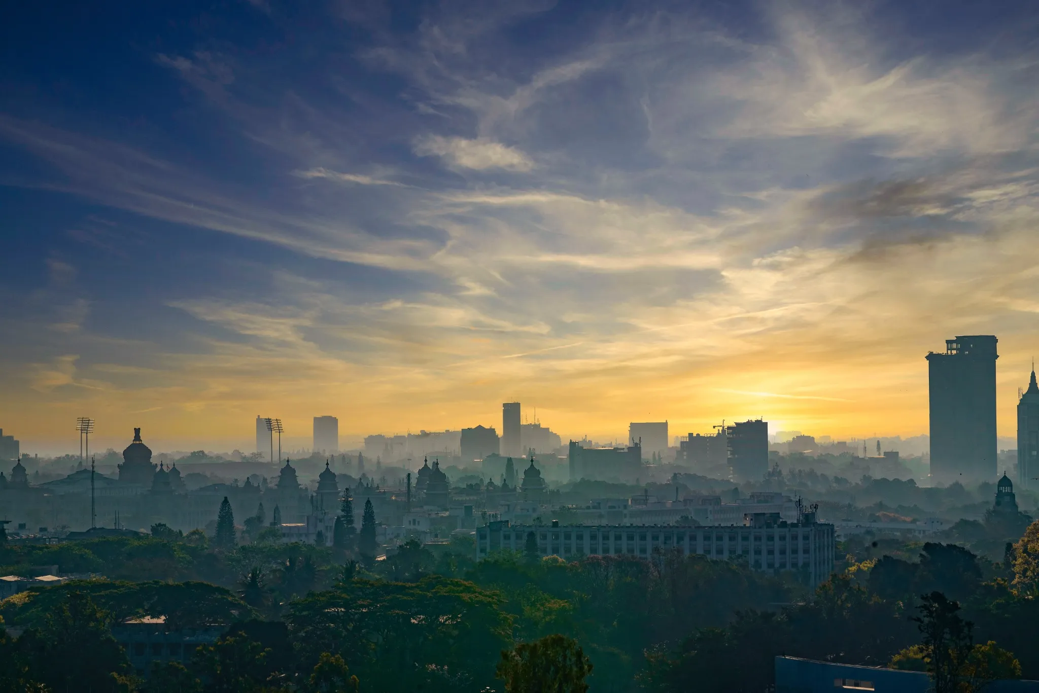 The Bangalore skyline