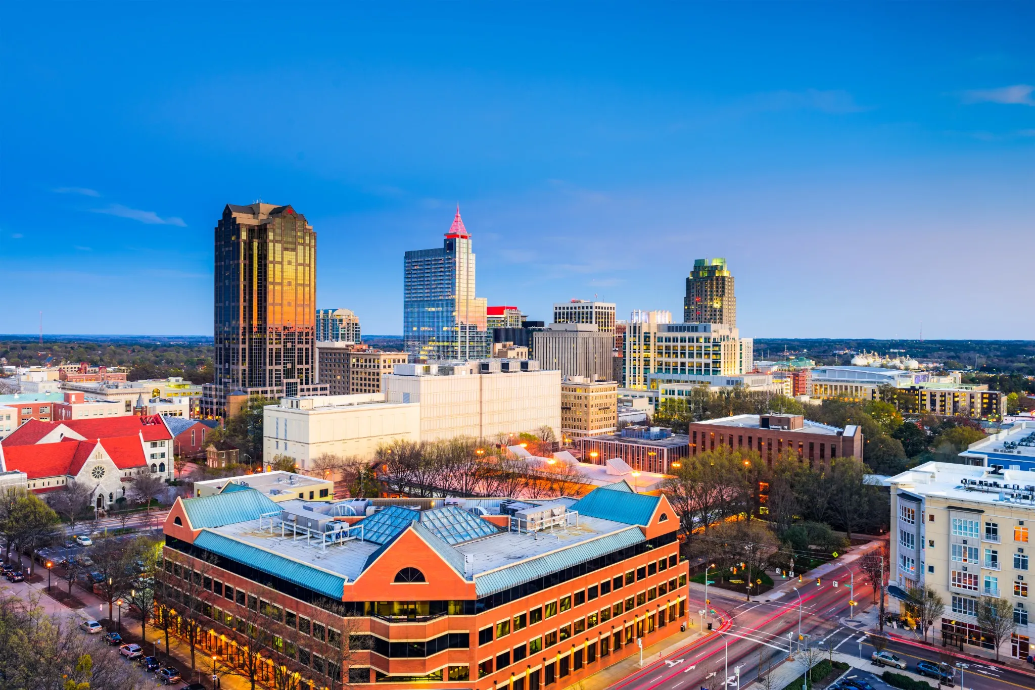 view of downtown raleigh, north carolina 