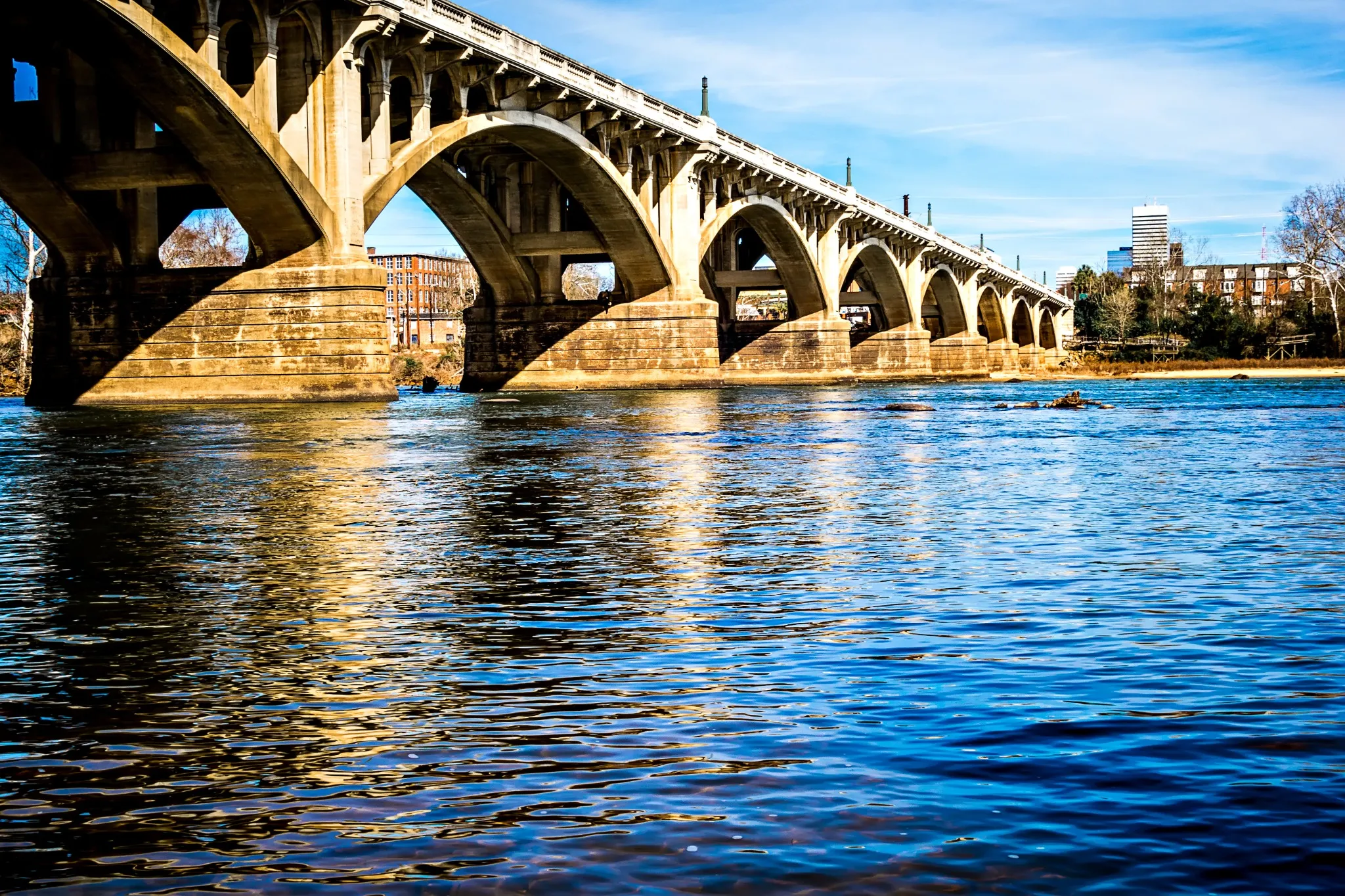 columbia south carolina city downtown bridge