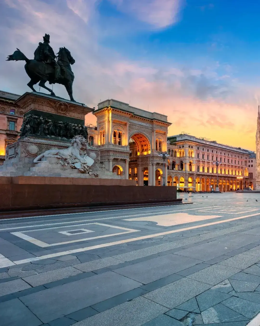 Milan. Cityscape image of Milan, Italy with Milan Cathedral during sunrise.