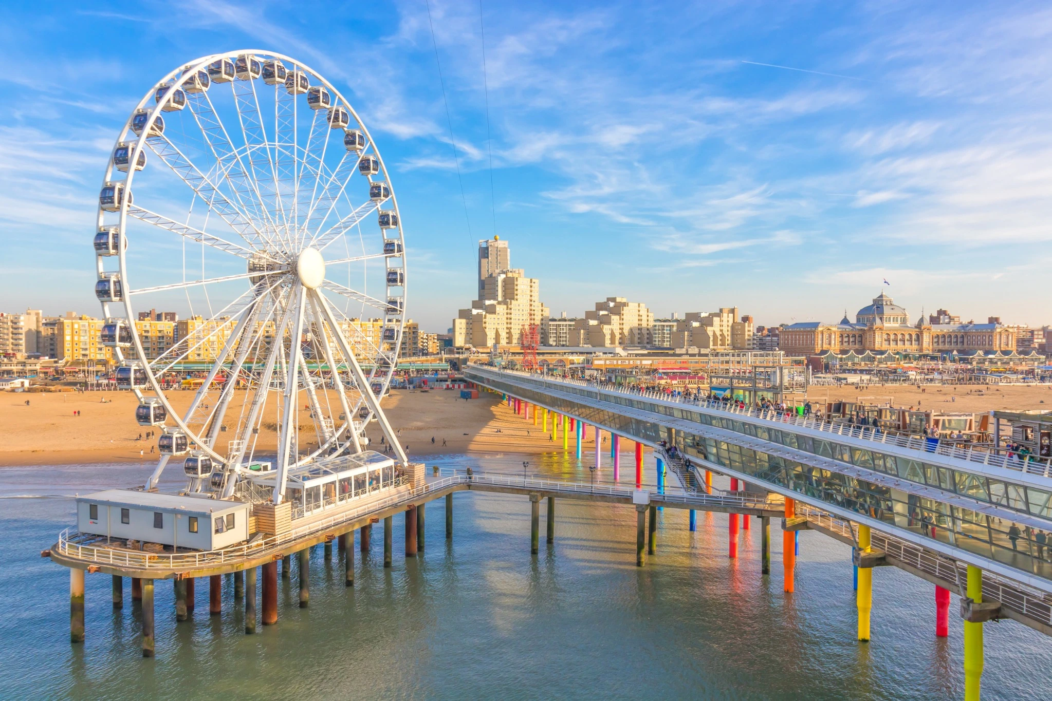 The Ferris Wheel & The Pier at Scheveningen, The Hague, The Netherlands.