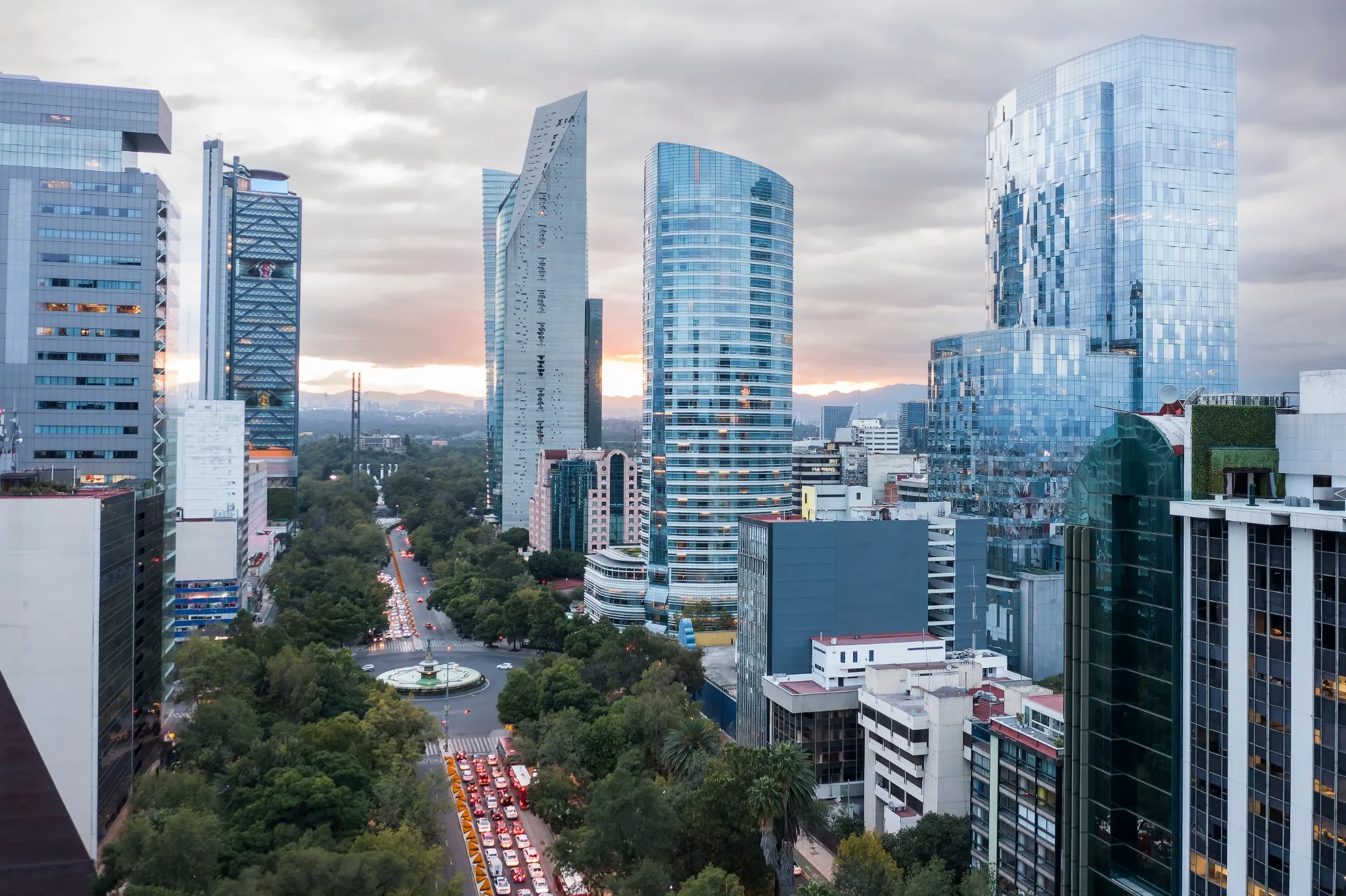 Mexico city sky scrapers
