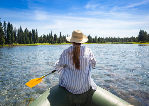 Woman Paddleboarding