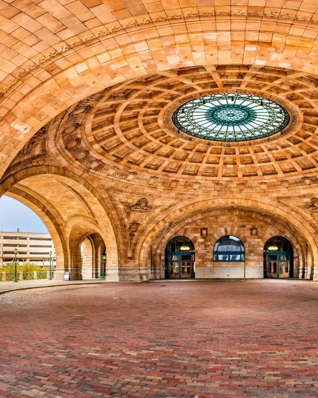 Panoramic view of Penn Station railway station. Owned by General Services Administration, an US government agency, Penn Station is a historic train station located in downtown Pittsburgh