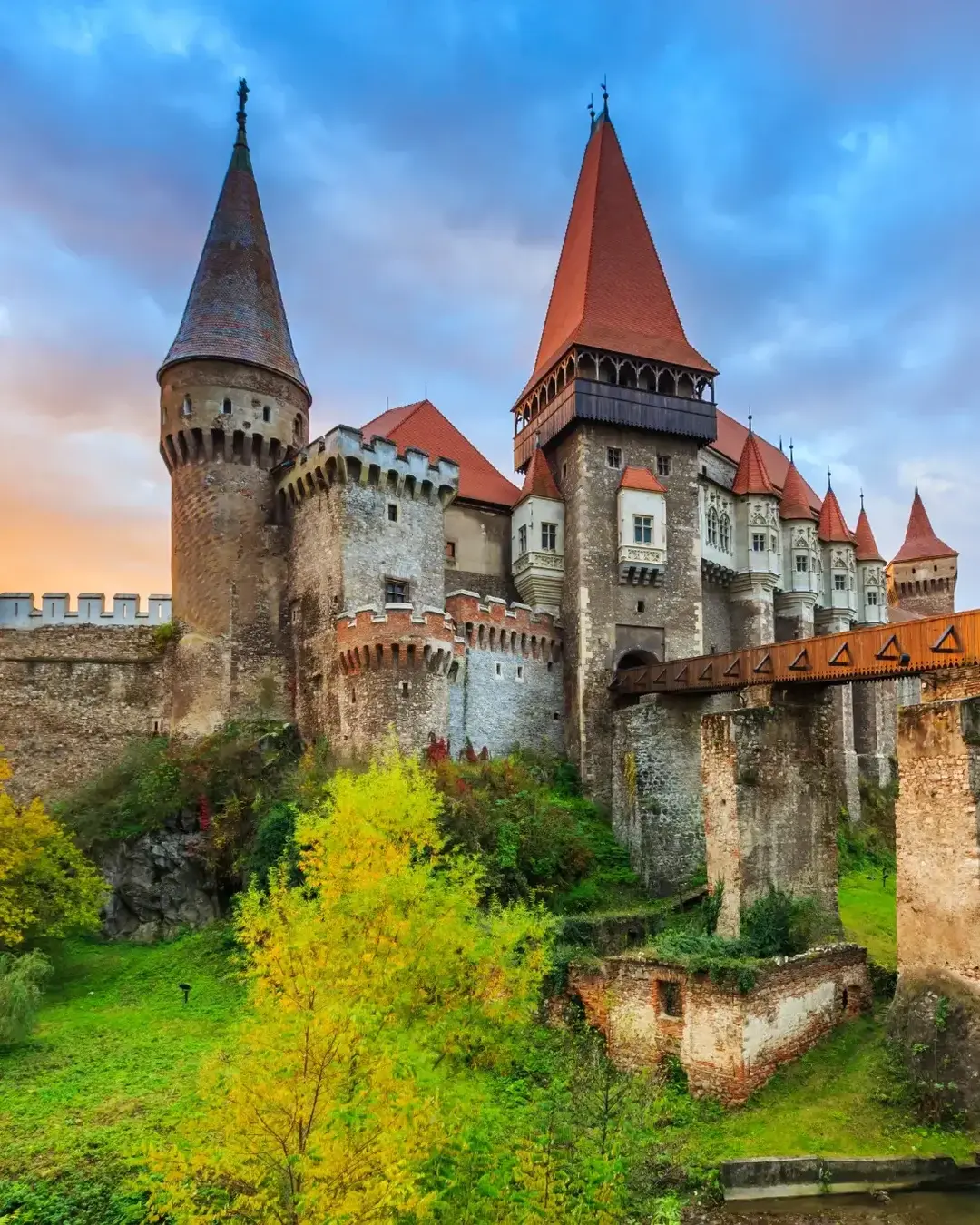 Hunyad Castle / Corvin's Castle in Hunedoara, Romania.