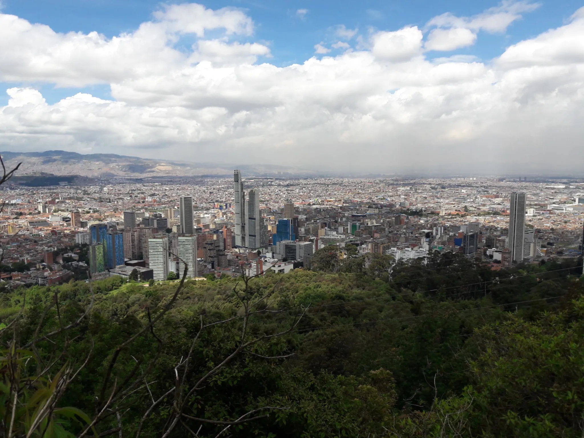 Views from Montserrate Bogota Colombia mountain 2019