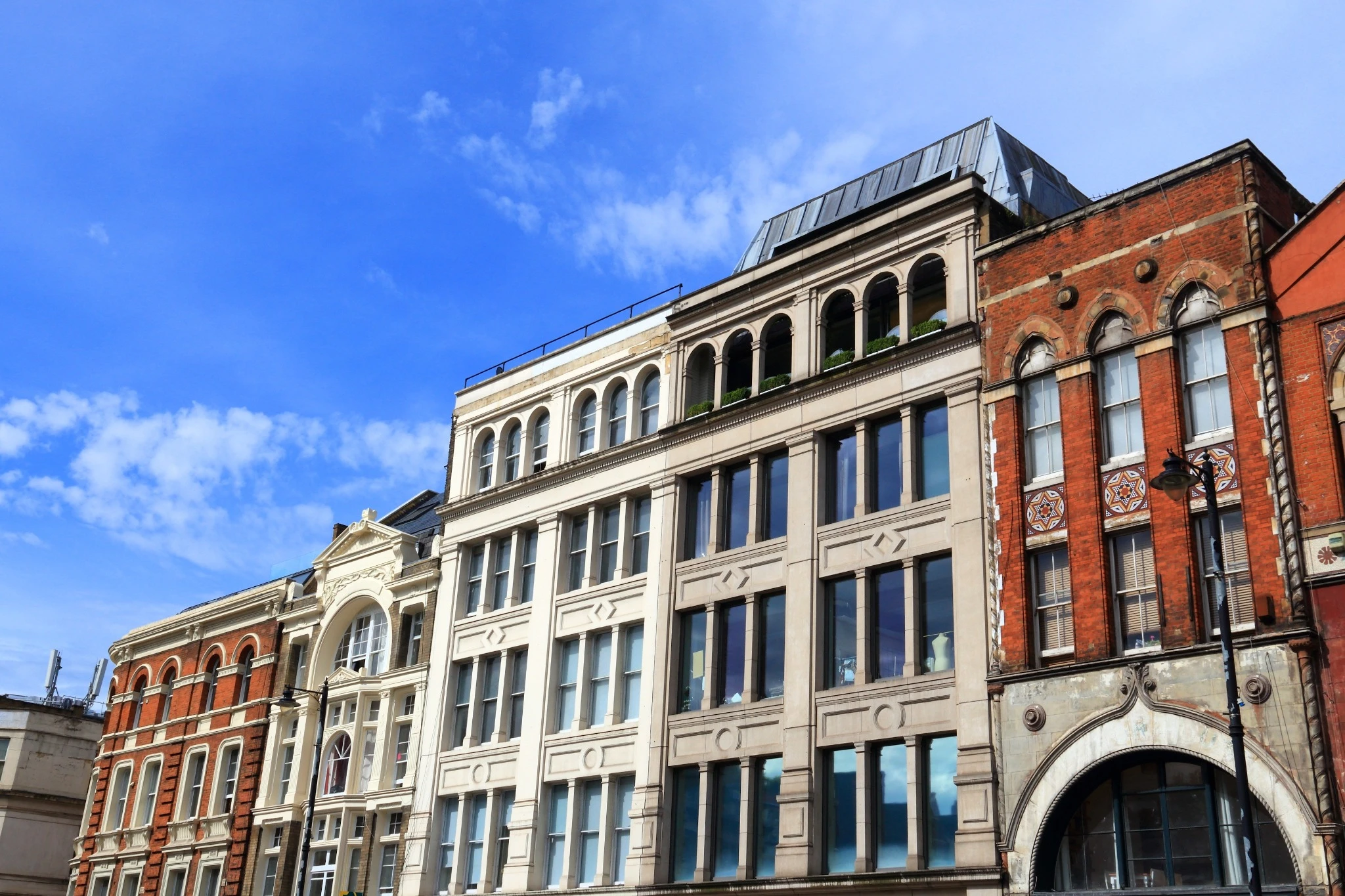 Buildings within the vibrant Shoreditch district