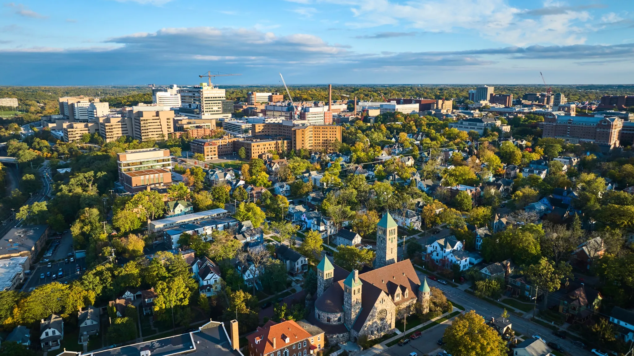 Aerial view Ann Arbor