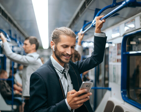 Irish man figuring things out on public transportation