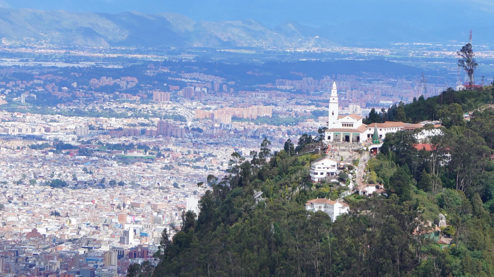 Panoramic view of Bogota Colombia.