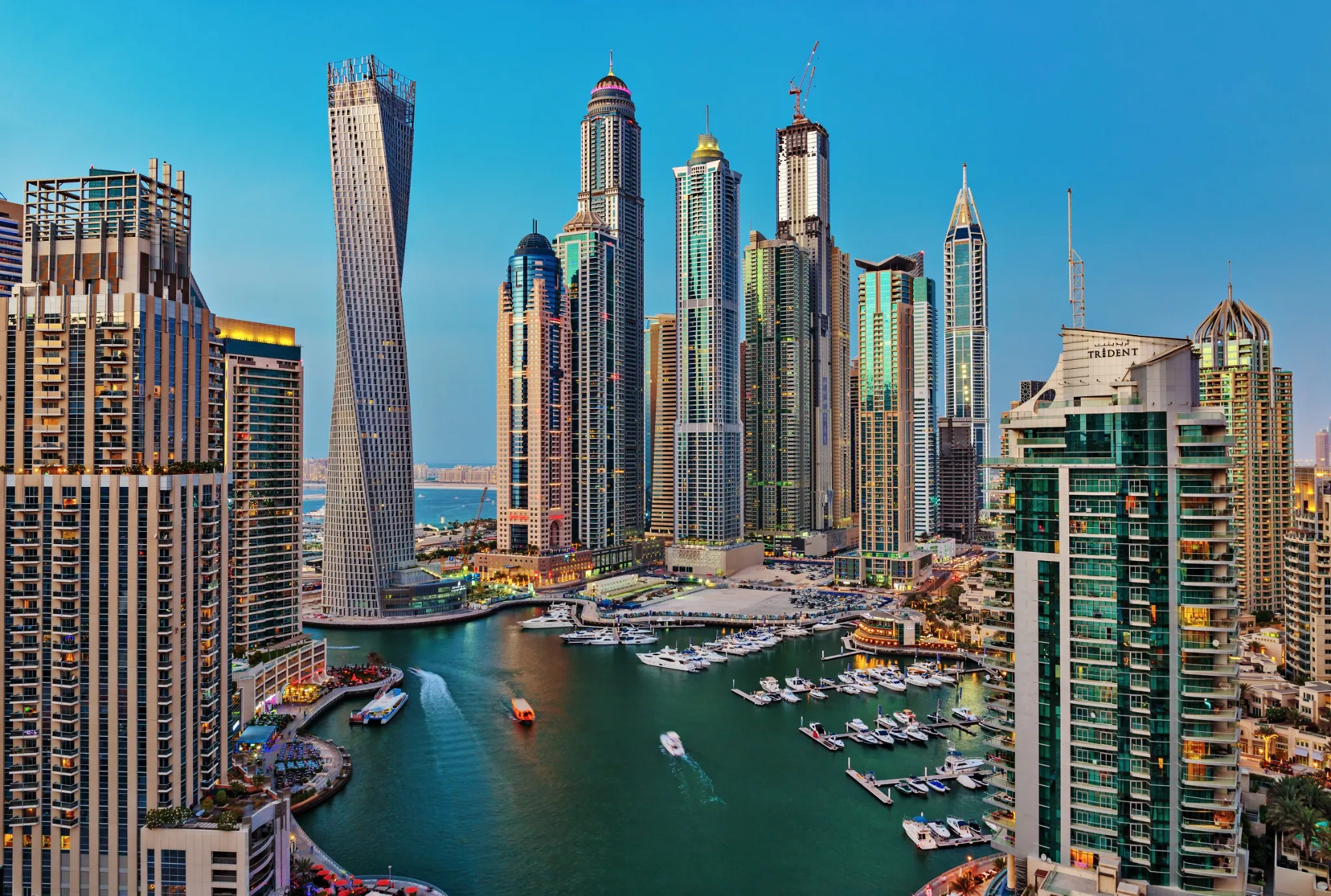 Dubai Marina at Twighlight