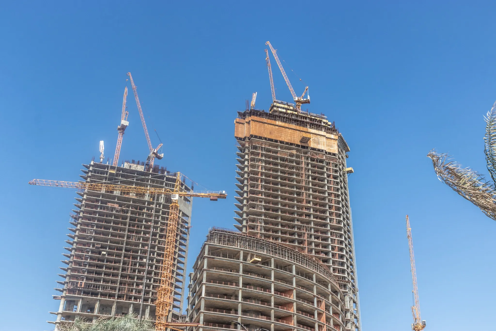 Skyscrapers under construction in Jeddah, Saudi Arabia