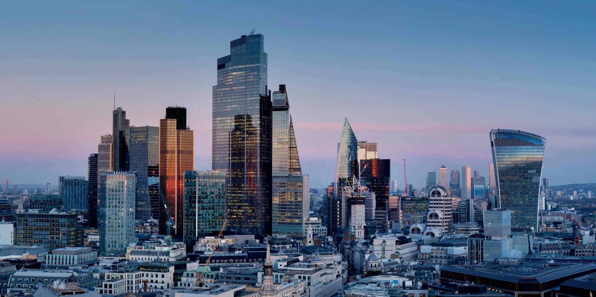 City of London at dusk