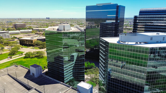 Aerial shot of part of the Westchase Business District