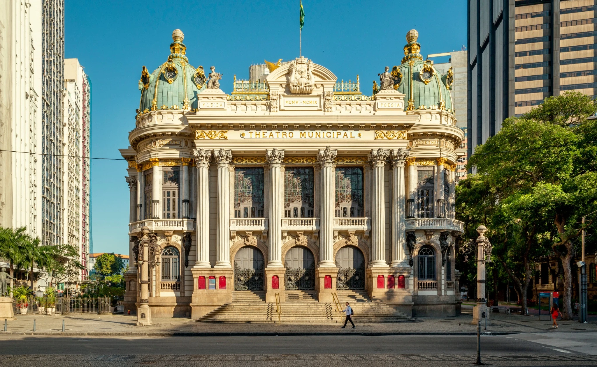Theatro Municipal in the center of Rio de Janeiro, Brazil.