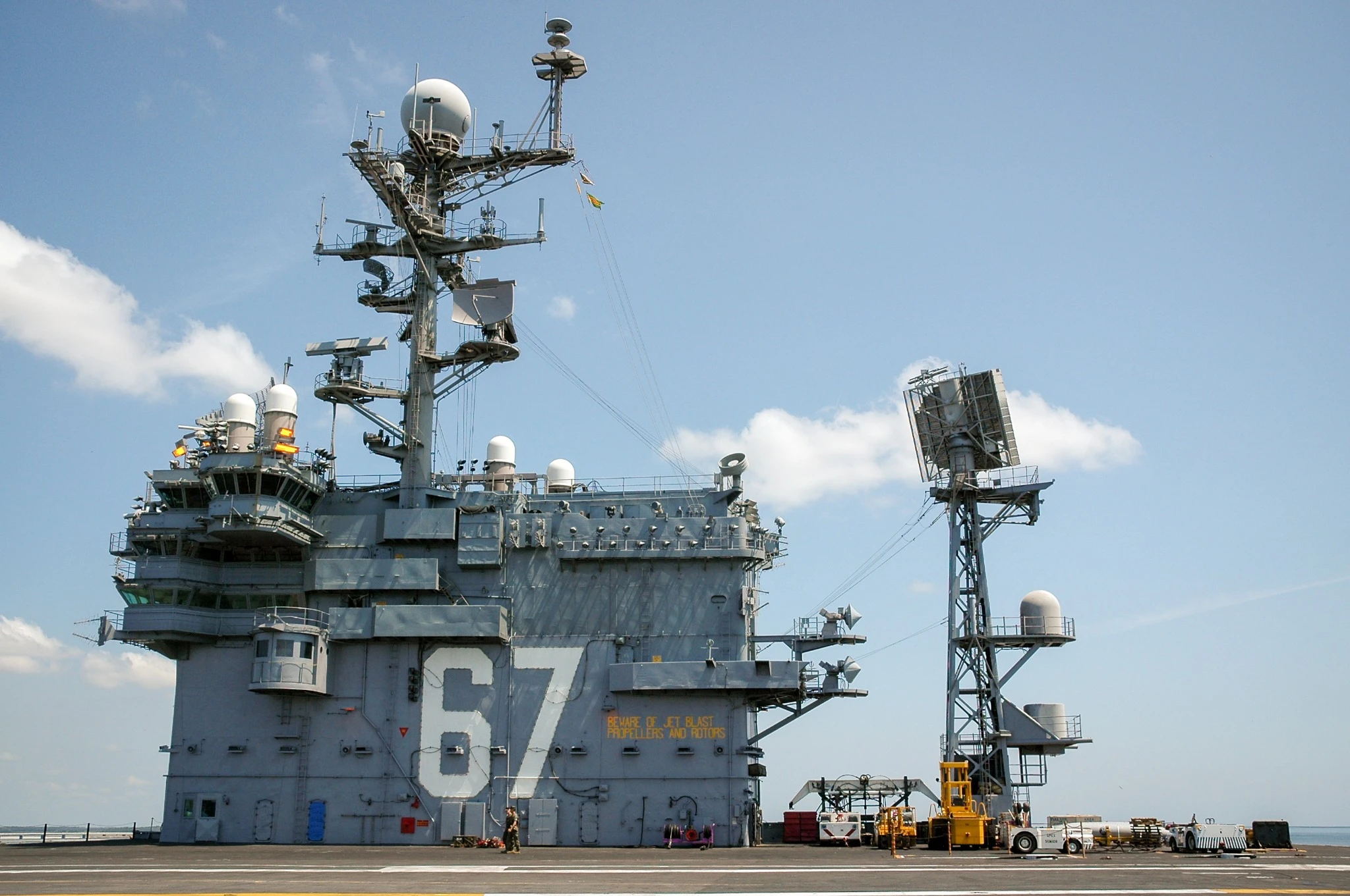 The Military Boat Mayport Docked in Flordia on a Summer Day.