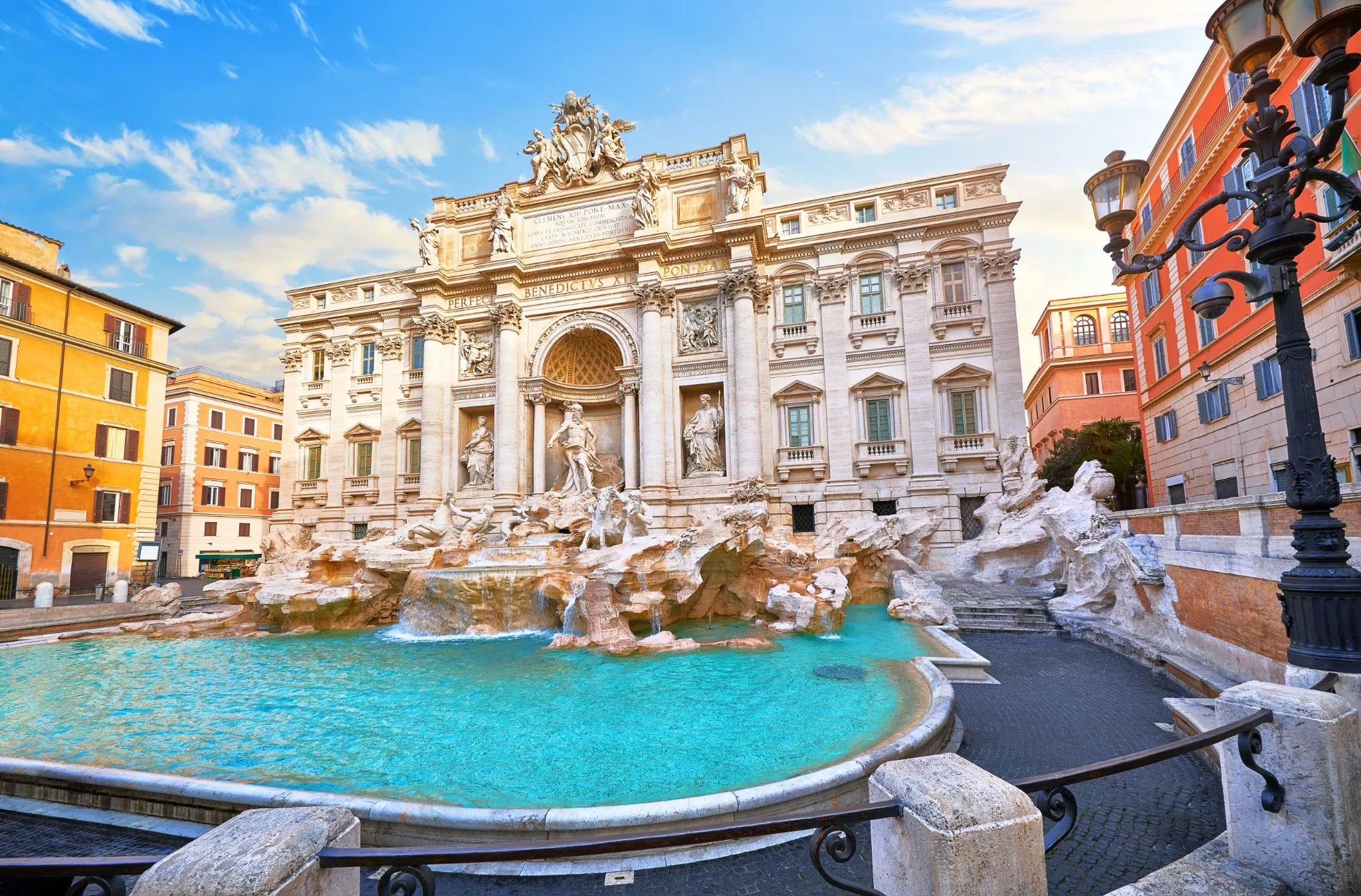 Trevi Fountain in Rome, Italy. Ancient fountain.