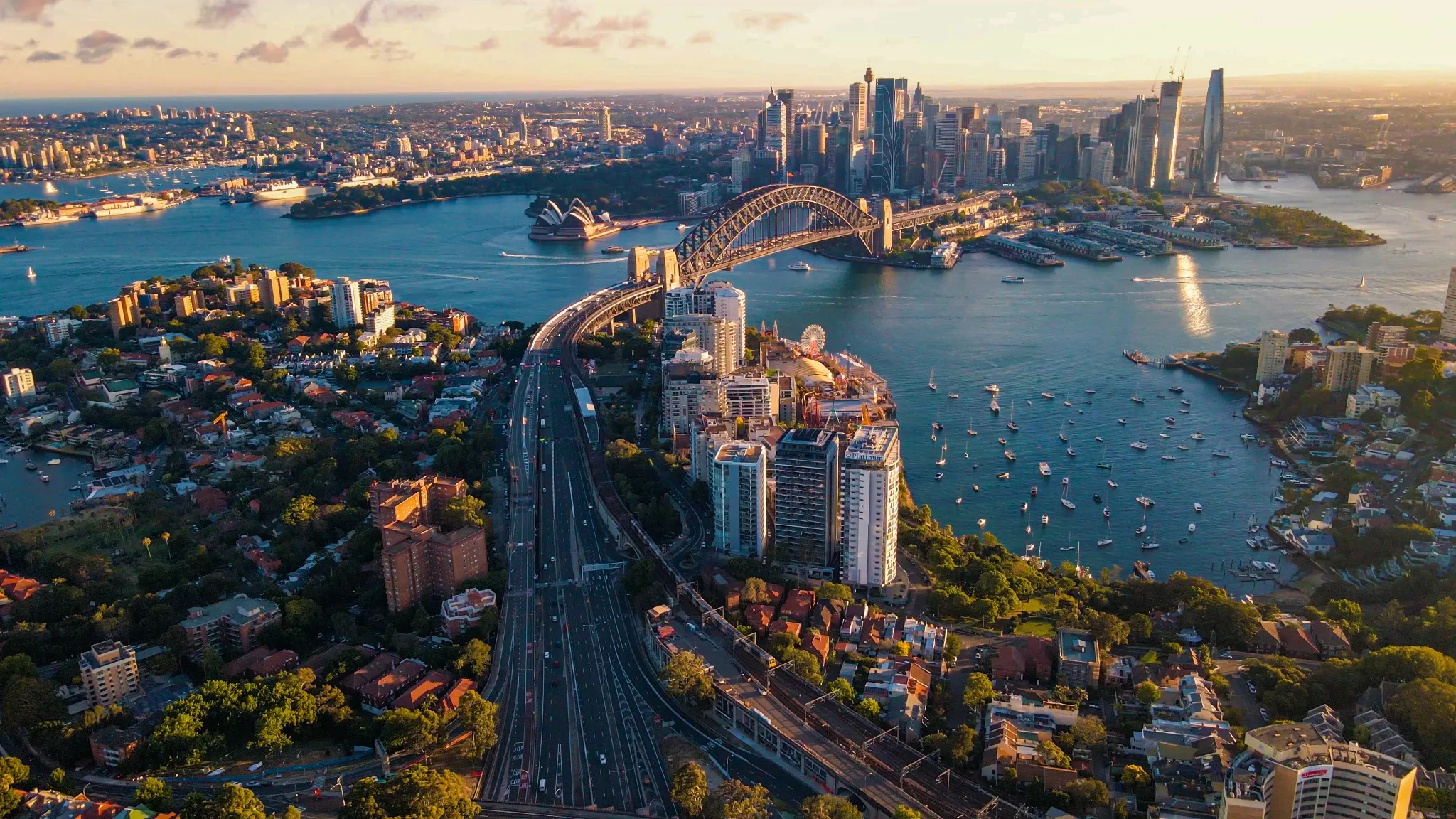 Aerial View of Sydney City