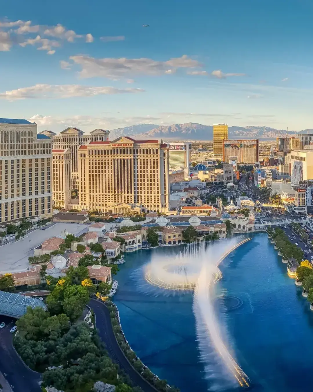 The strip in Las Vegas - aerial