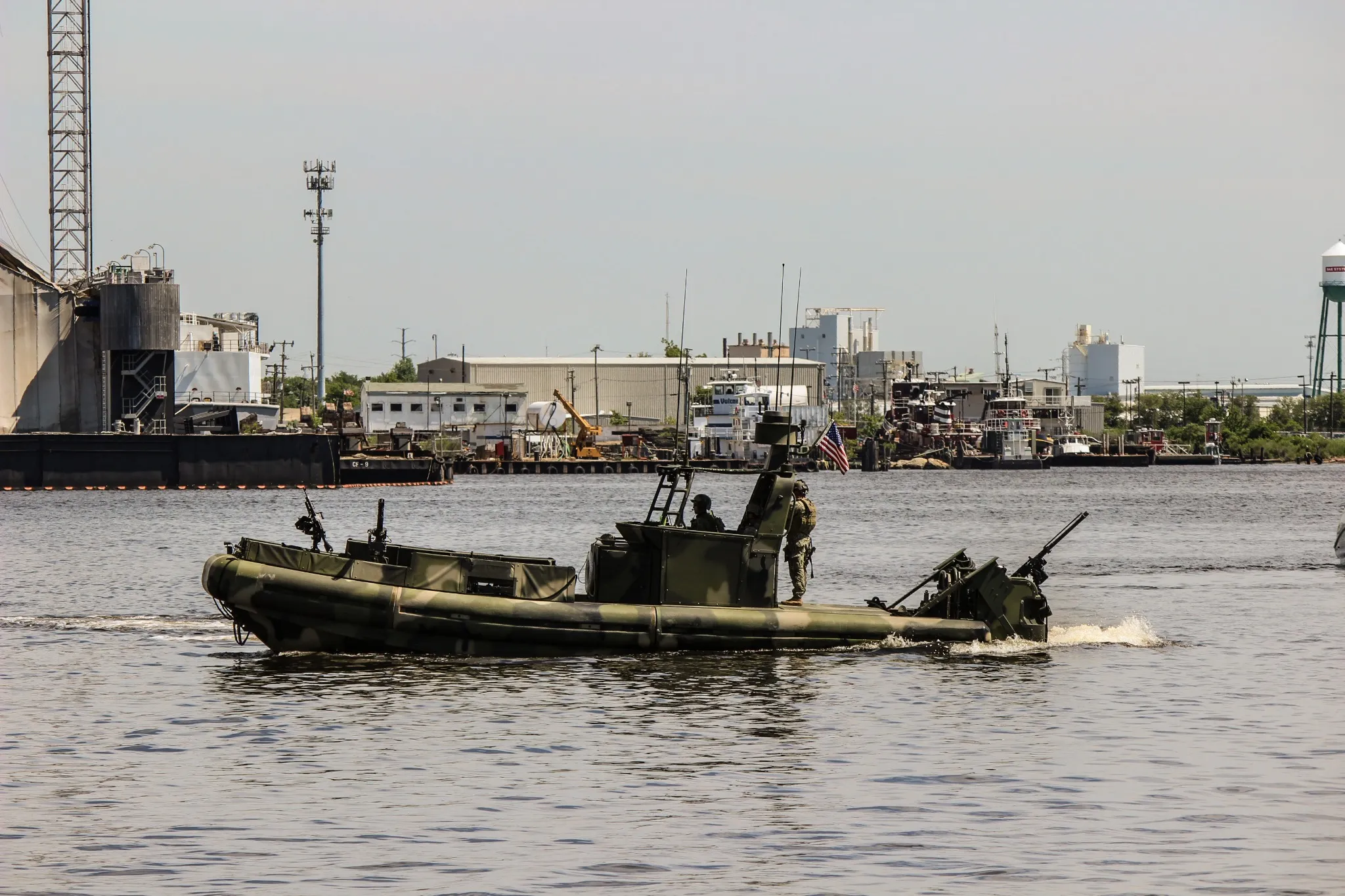 Patrol Boat patrolling Norfolk Harbor during the 2014 Annual Norfolk Harborfest.