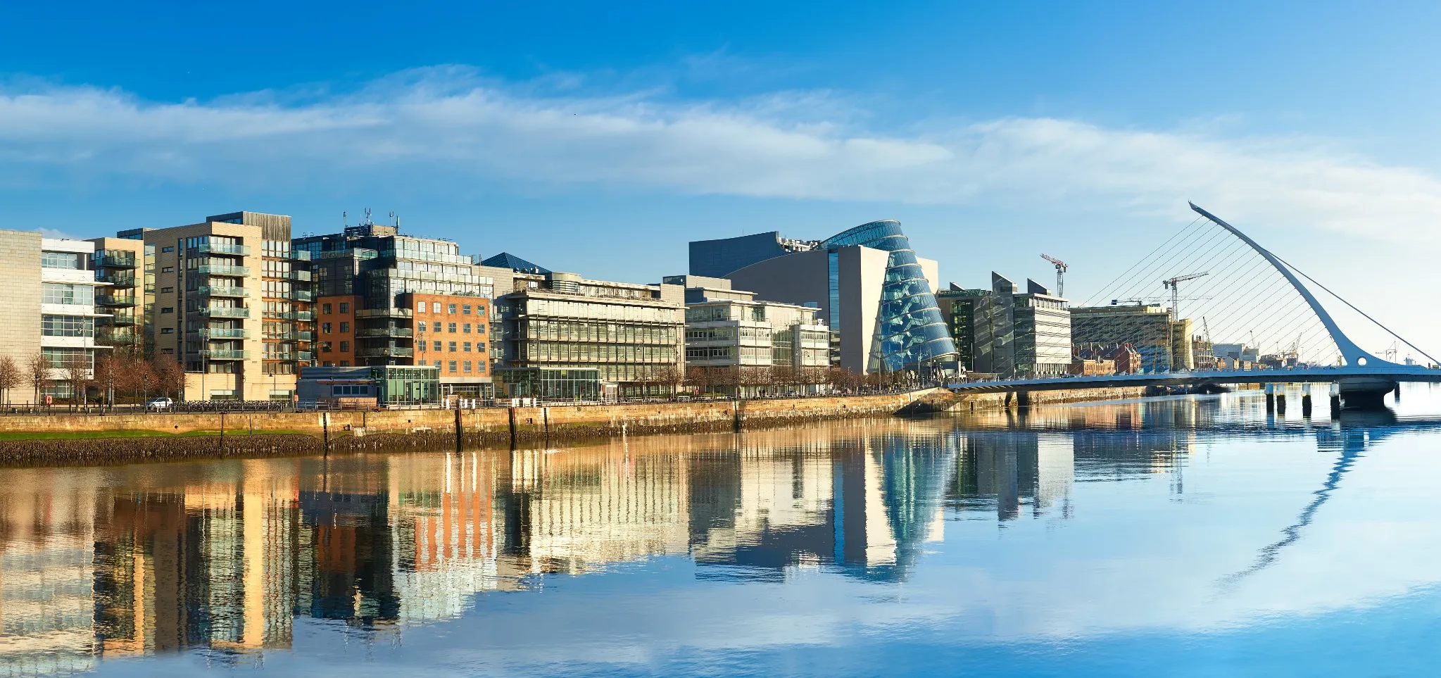 Samuel Beckett bridge Ireland on a sunny day