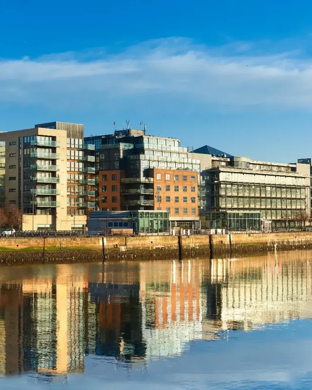 Samuel Beckett bridge Ireland on a sunny day