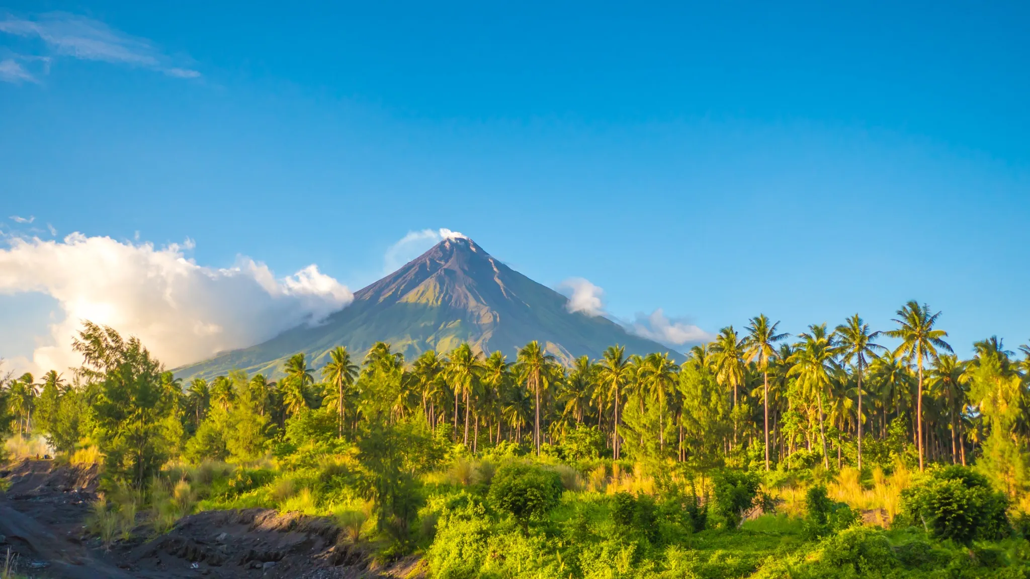 Mayon Volcano is an active stratovolcano in the province of Albay in Bicol Region, on the island of Luzon in the Philippines