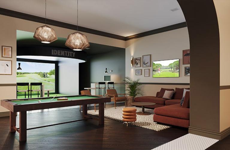 corporate housing game room